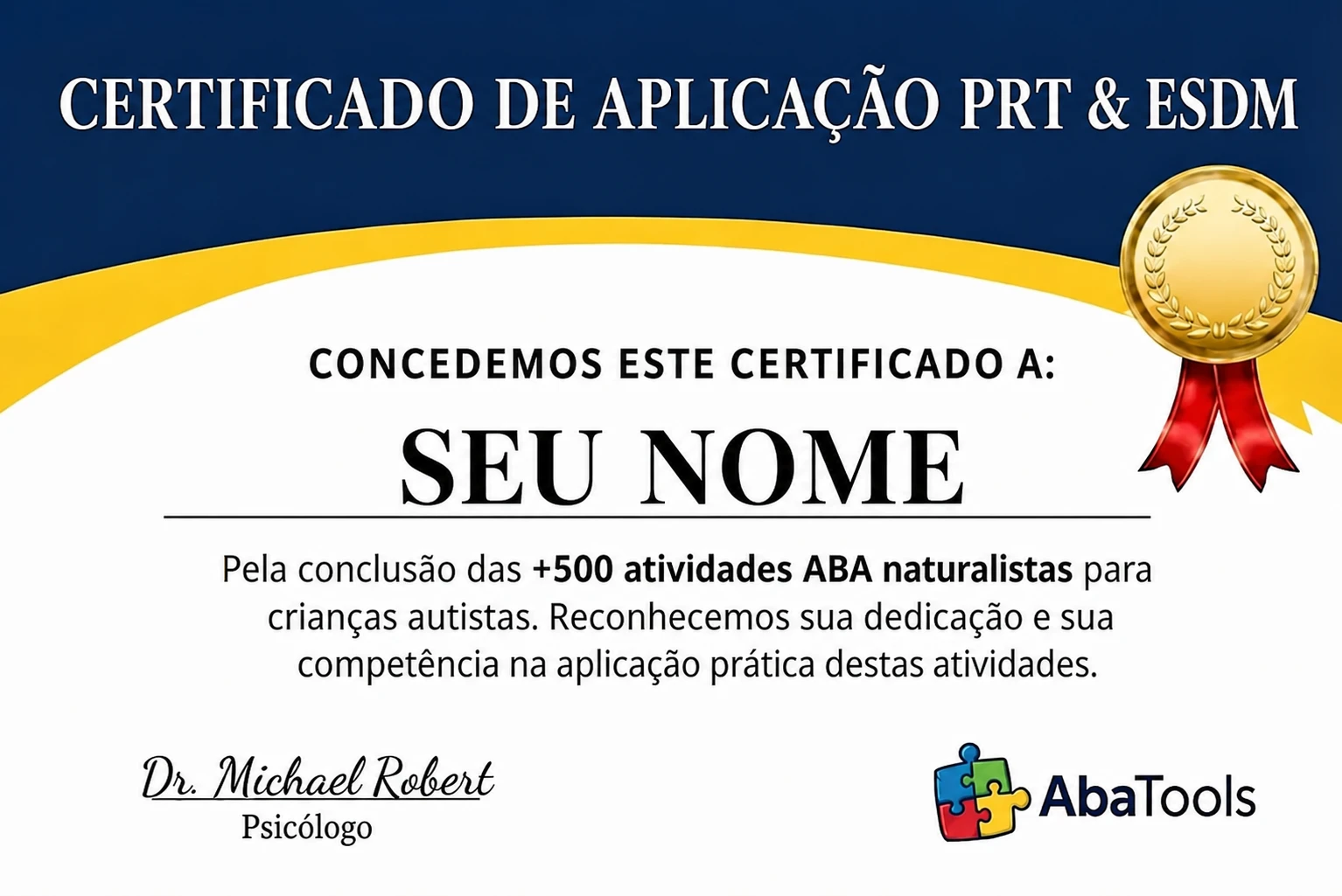 Certificado de aplicação PRT e ESDM
